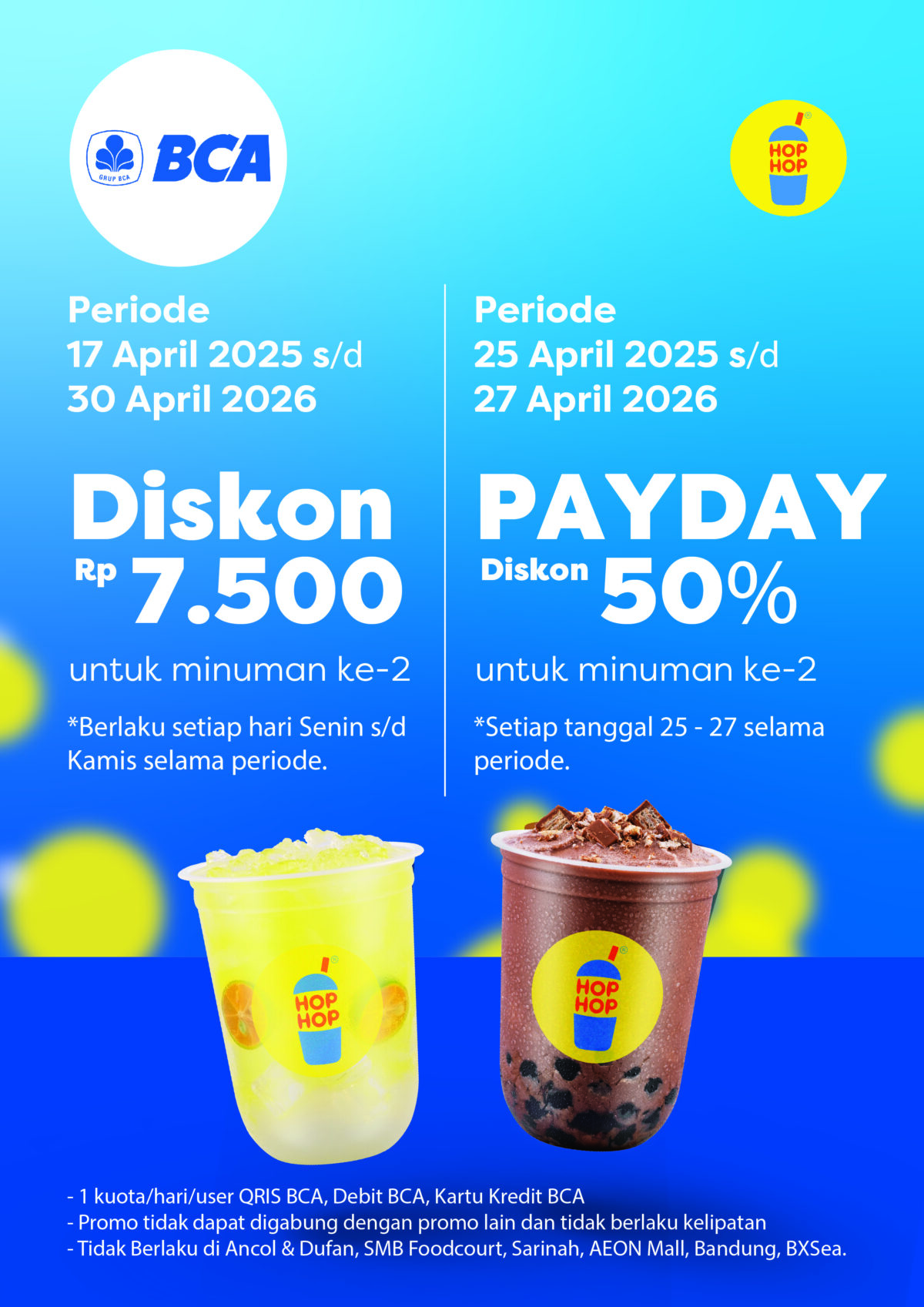 Pay Day 50% / Diskon 7.500 dari BCA